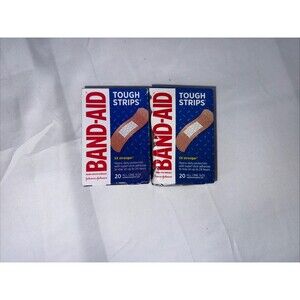 BAND AID Tough-Strips Waterproof Bandages All In One Set Of Two Size 20 Each